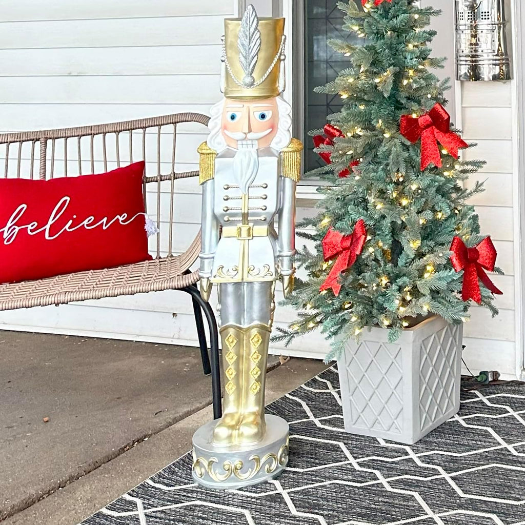 Christmas Nutcracker - Gold and Silver (48 Inch) - Set of 2