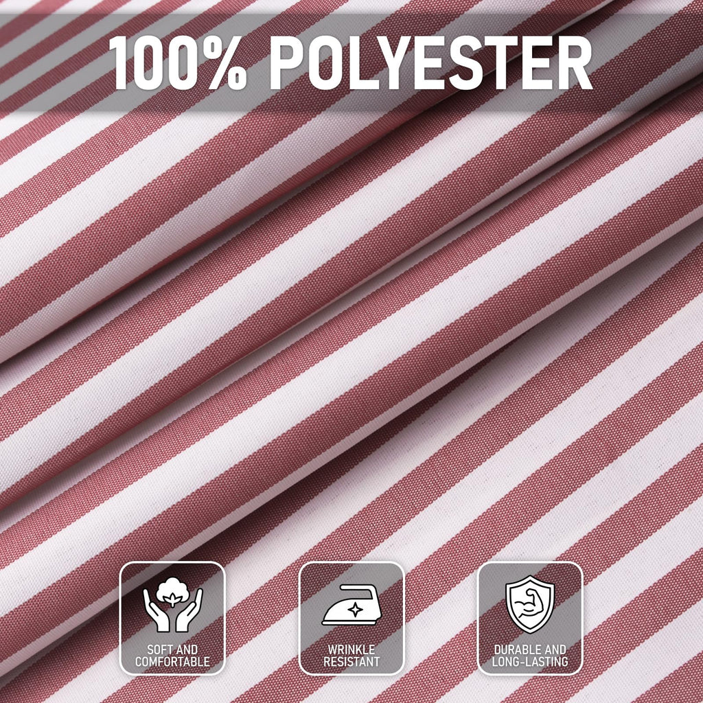 100% Polyester Fabric by The Yard Stripes Print, Lightweight Quilting & Sewing Fabric for Dressmaking, Upholstery &