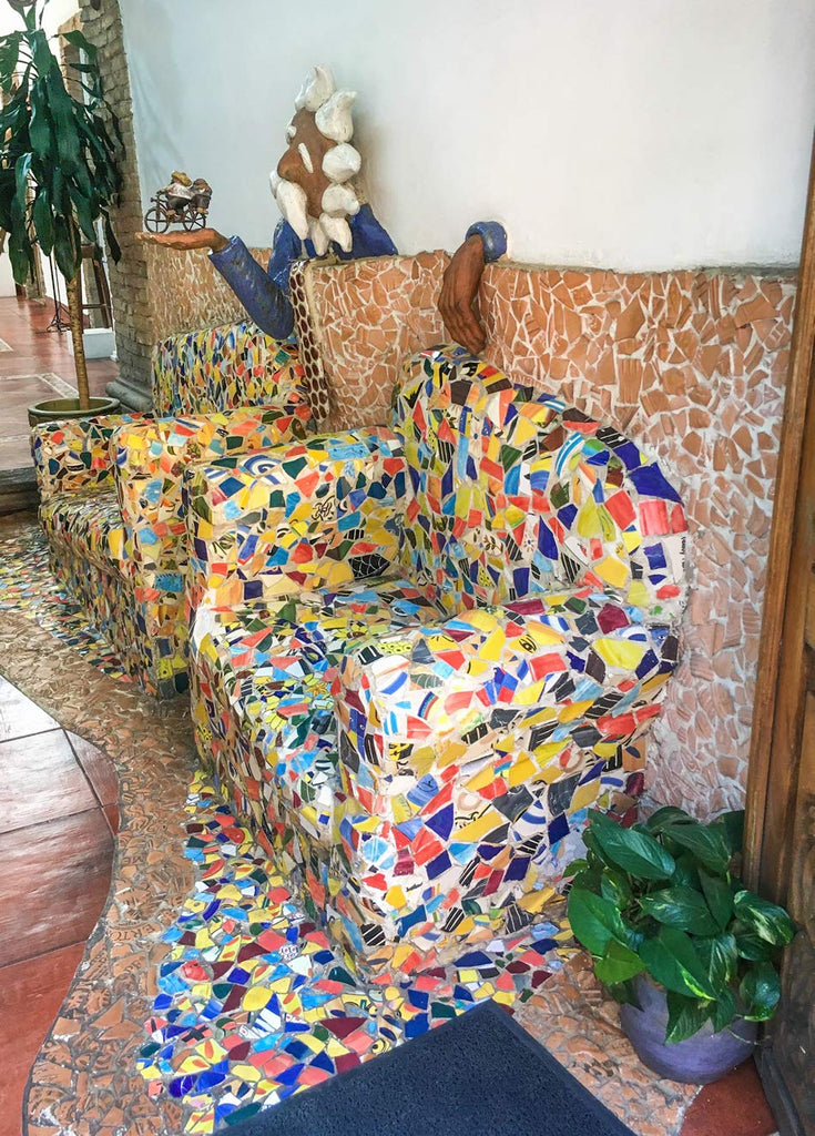 Broken Mosaic of 10 pounds in Mixed Solid Colors Talavera Mexican Handmade Tiles