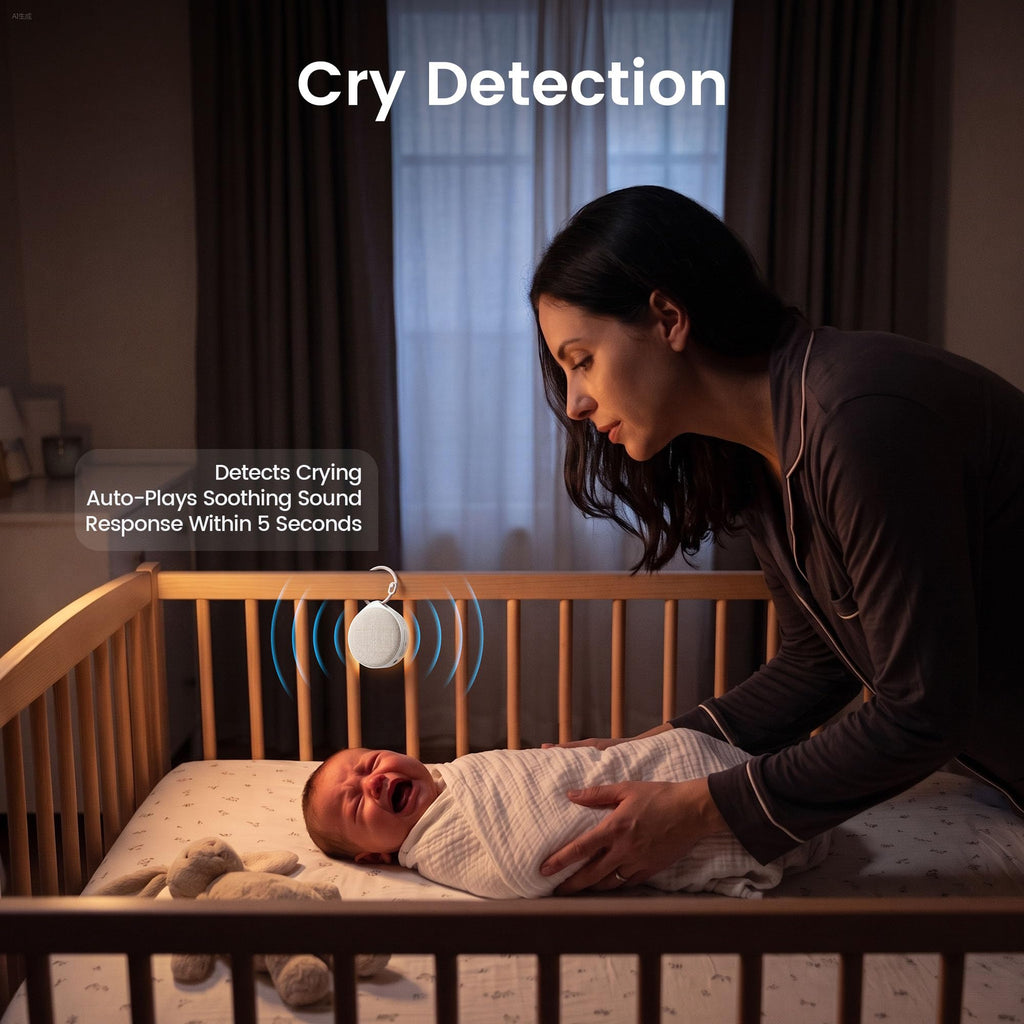 Sound Machine Baby CrySense with 35 Sounds Non-Looping