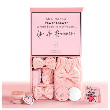 Power Shower Gift Set for Teen & College Girls, Birthday Gift, Self Care College Essentials Bath Accessories with