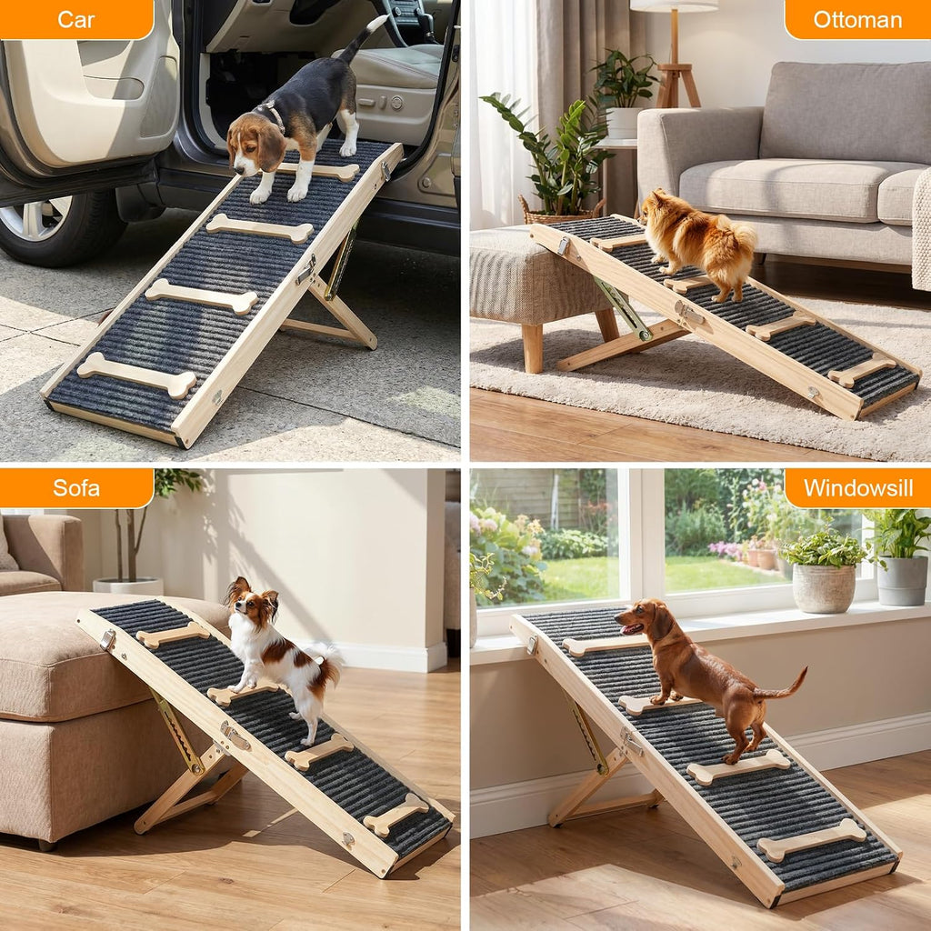 Dog Ramp for Couch, Foldable Dog Ramps for Small Dogs Up to 33 LBS