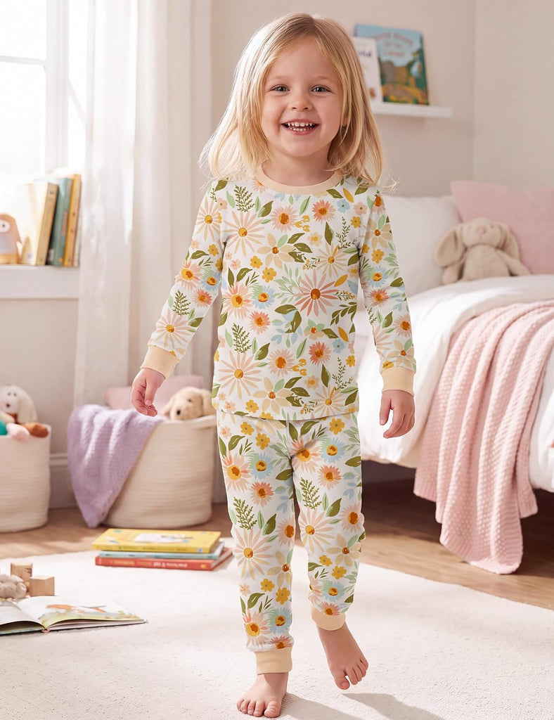 Toddler Pajamas 100% Organic Cotton Pjs Kids Set for Boys Girls