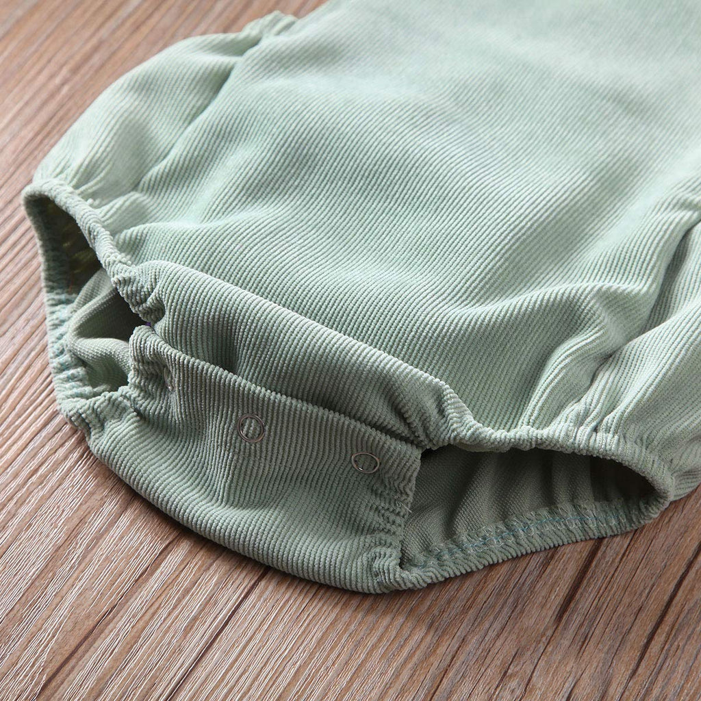 Newborn Baby Summer Romper Unisex Solid Color Button Jumpsuit Sleeveless Backless Overalls Outfits 1Pcs