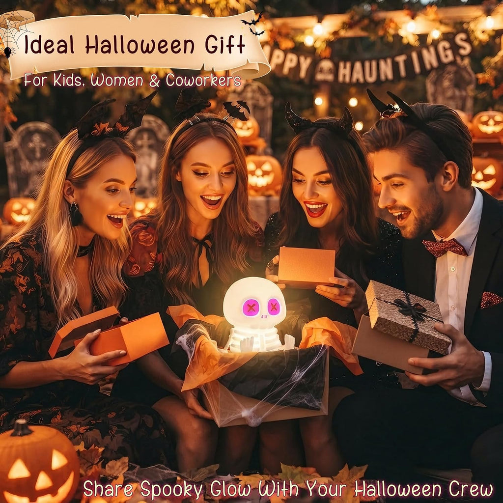 Skeleton Skull Lamp, Halloween Decor Gift, Kids Night Light Toy