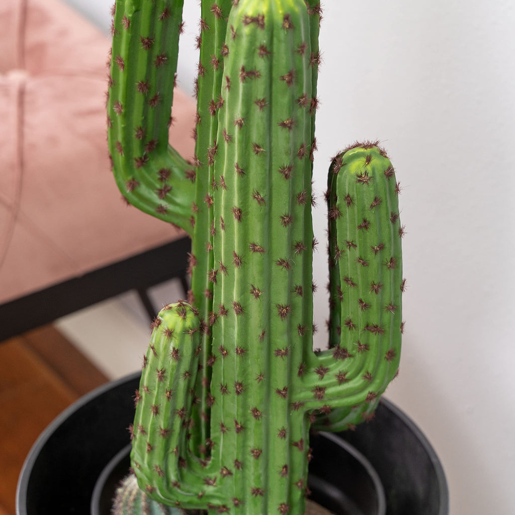 Simple Faux Saguaro Cactus with Plastic Pot | Artificial Cactus Plant | Lightweight Décor, Event Décor, Party