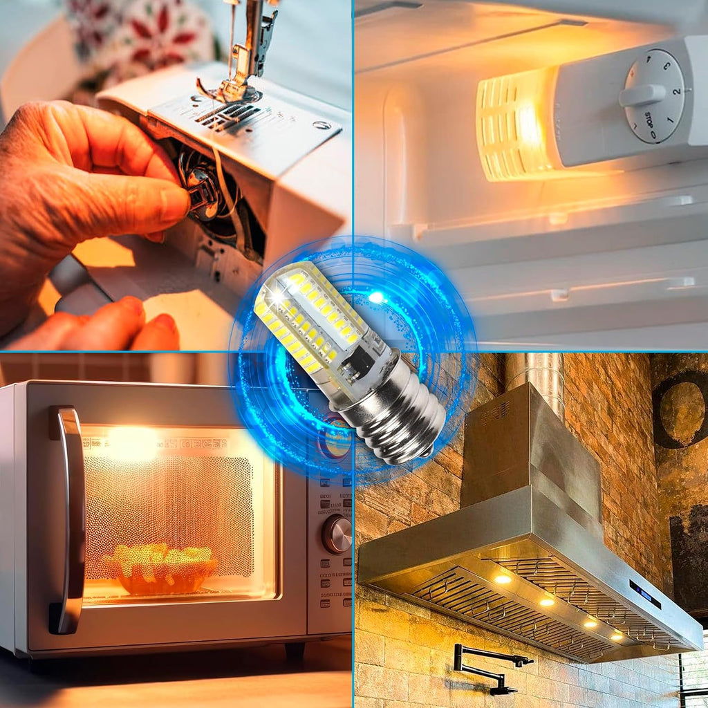 E17 Base 72 SMD 3014 Silicone Crystal LED Bulbs Dimmable 110V Warm White Compatible