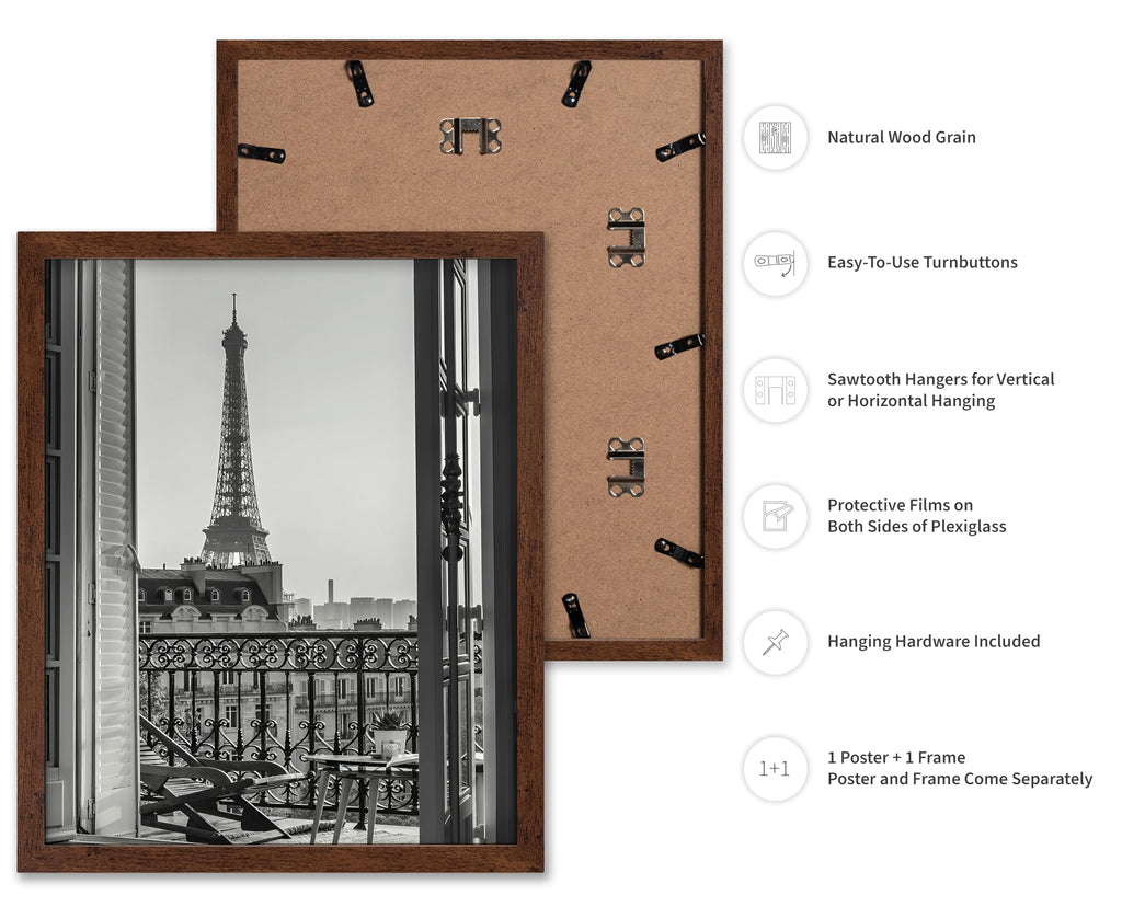 Master Travel Poster - Eiffel Tower Print - Paris - View from Balcony - Gift for Men, Women, Travel Lover - Perfect