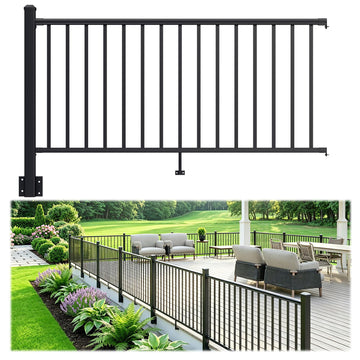 36in H x 6ft W Modular Side Mount Aluminum Deck Railing Kit