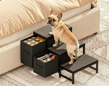 Dog Stairs for Bed, 3-Step Metal Dog Steps for Small &Medium Dogs