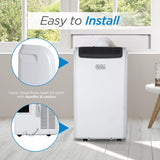 Portable Air Conditioner, 12,000 BTU Cooling, 9,000 BTU Heating for Rooms up to 550 Sq. Ft., Follow Me Remote