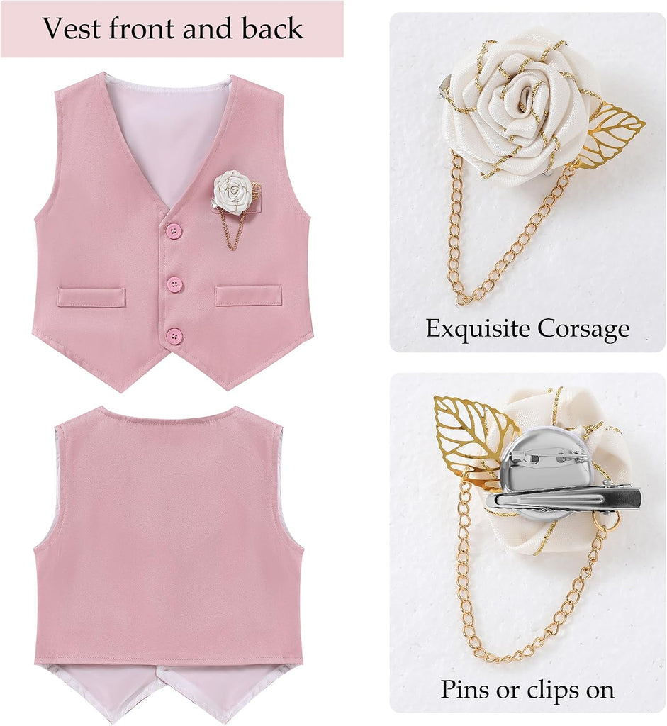 Toddler Boy Dress Clothes Suit Boys Formal Wedding Outfit Set