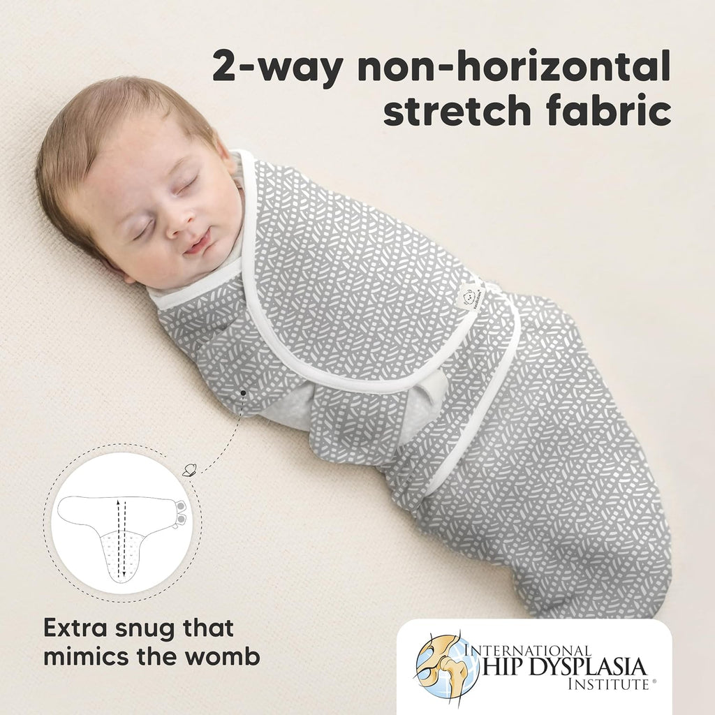 3pk Organic Baby Swaddles for Newborns, 0.5 TOG Nordic