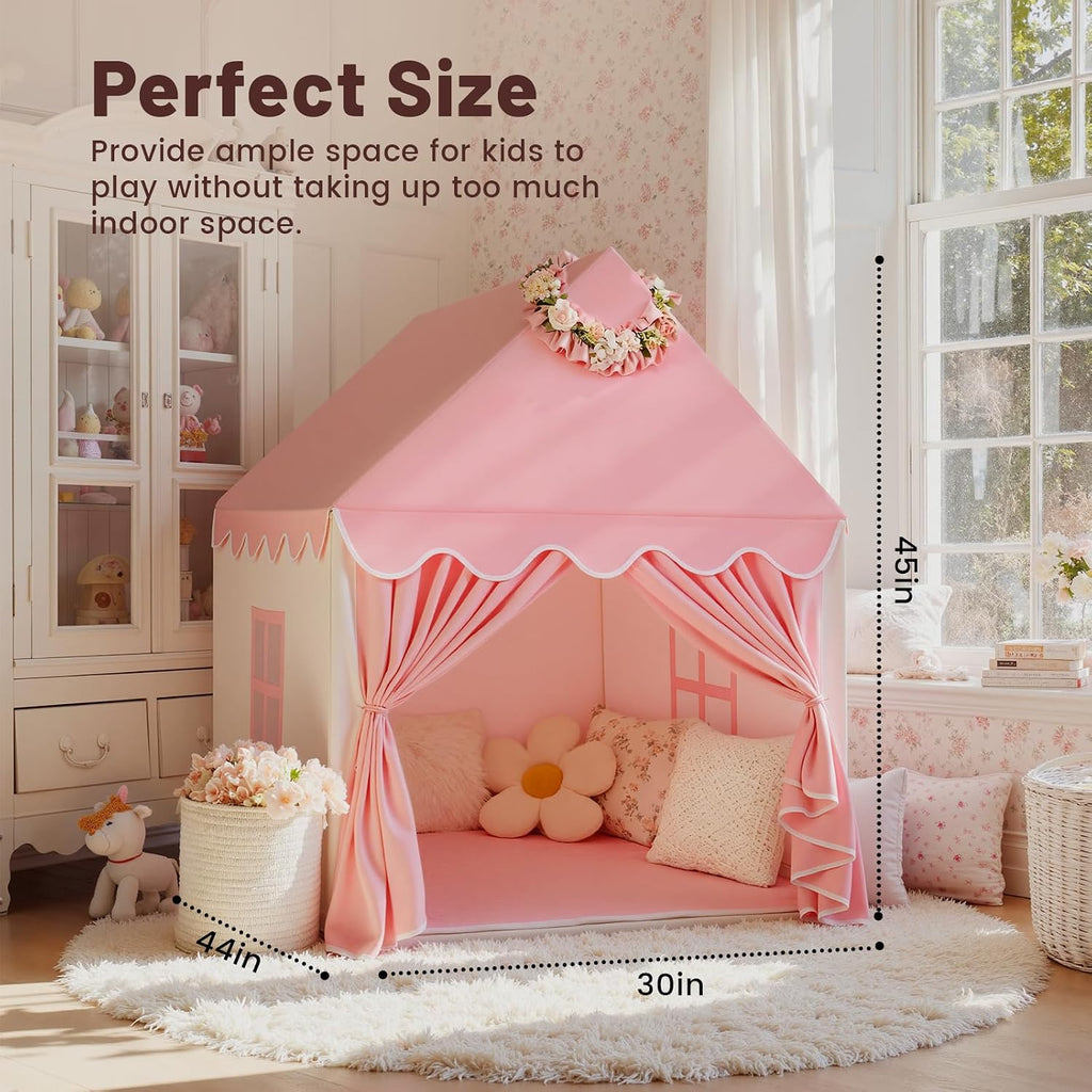 Kids Play Tent Girl Fairy Playhouse Indoor Castle Pink