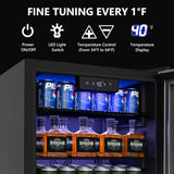 Beverage Refrigerator Cooler - 126 Can Mini Fridge with Glass Door for Soda Beer