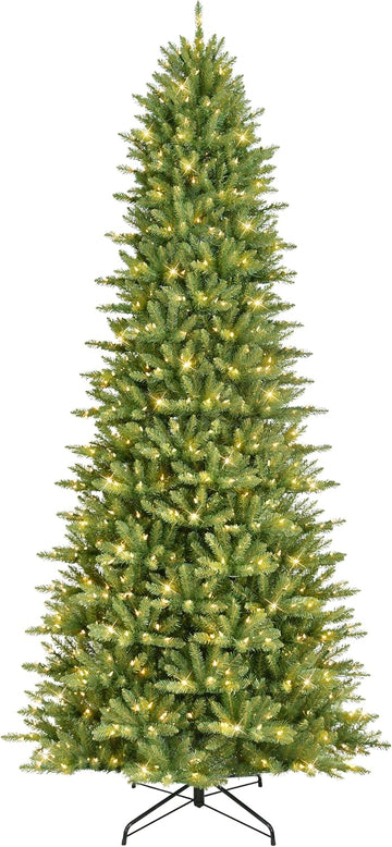 12ft Pre-Lit Slim Fraser Fir Artificial Christmas Tree