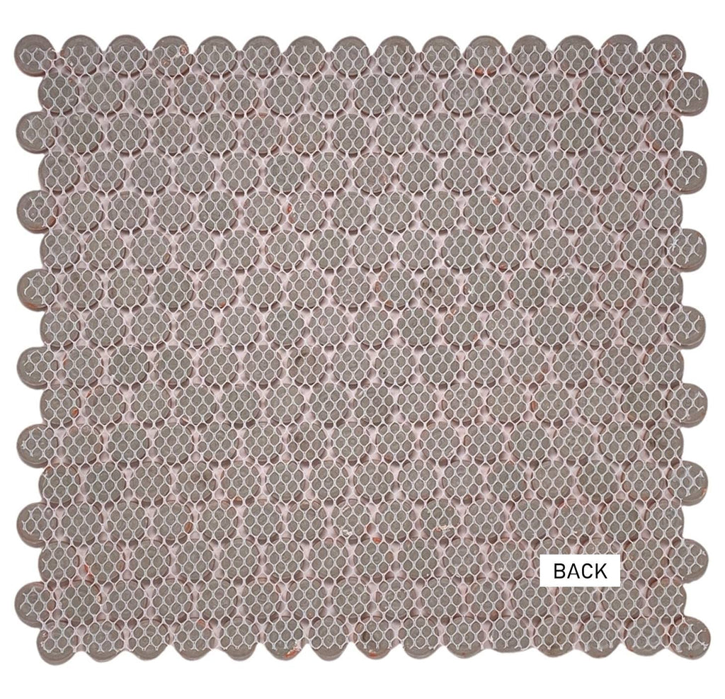 PNR-RED Penny Round Vintage Red Porcelain Mosaic Tile - 10-Sheet Pack for Floor, Wall, Backsplash, Shower, Kitchen
