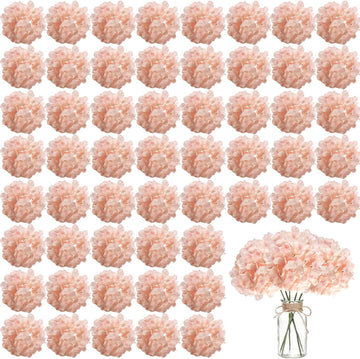 Artificial, Fake Silk Full Heads with Stems for Wedding Home Party Shop Baby Shower Decor (Light Pink)