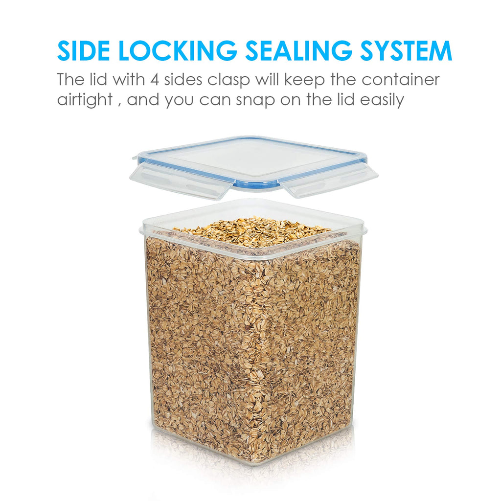 5.2L Flour Sugar Storage Containers, 4 PCS, Blue
