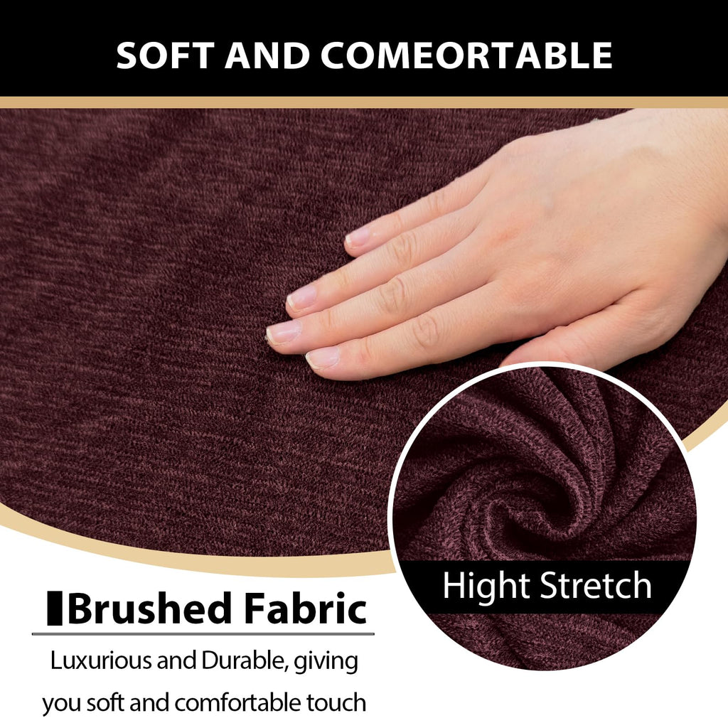 3 Pieces Sofa Covers fot T Cushion Loveseat Slipcover, Sofa Stretch Slip Covers for 2 Cushion Couch with 2 Individual