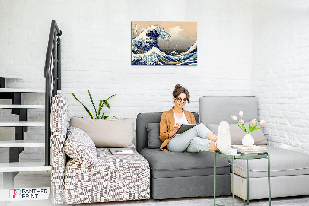 Katsushika Hokusai The Great Wave Off Kanagawa Canvas Wall Art Picture Print (12X8)