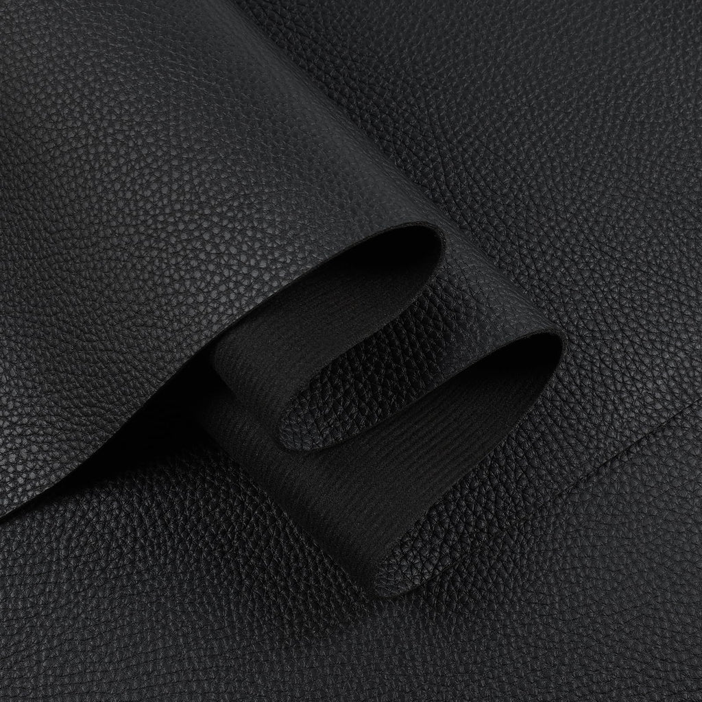 Waterproof Marine Vinyl Fabric 1.6mm Leather Sheets 54"×24" Black
