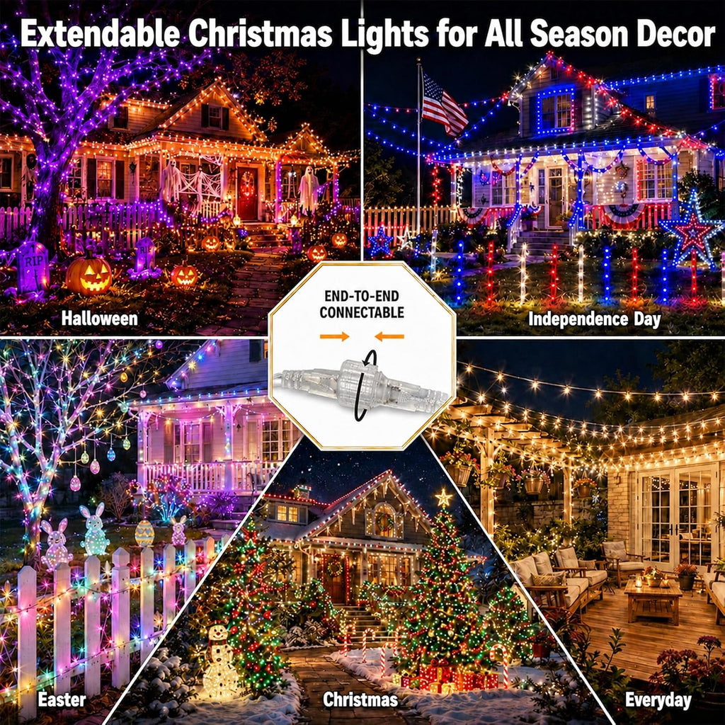 Smart Color Changing Christmas Lights App & Remote Control, 66Ft 200 LED