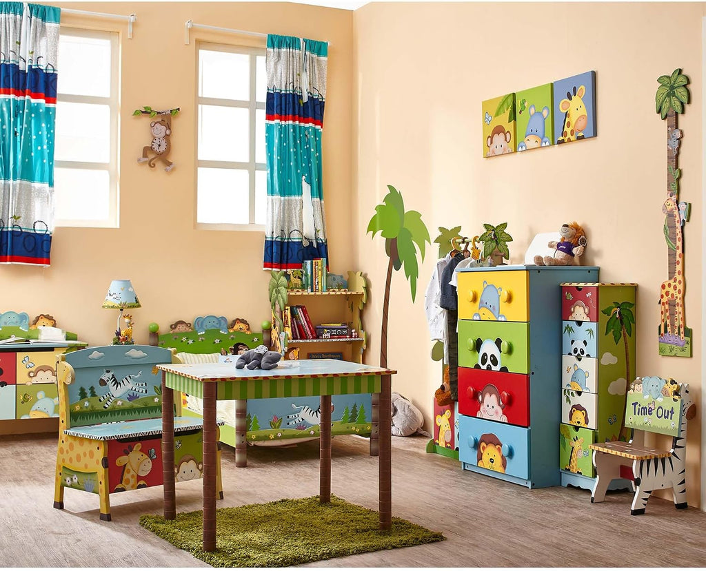 Sunny Safari Kids' Animals Table Lamp, Multicolor