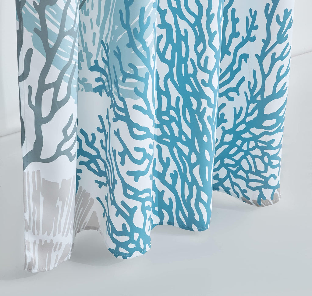Coastal Window Curtains Grommet Drapes Nautical Beach Themed Thermal Insulating 50% Light Blocking Privacy Curtain 2