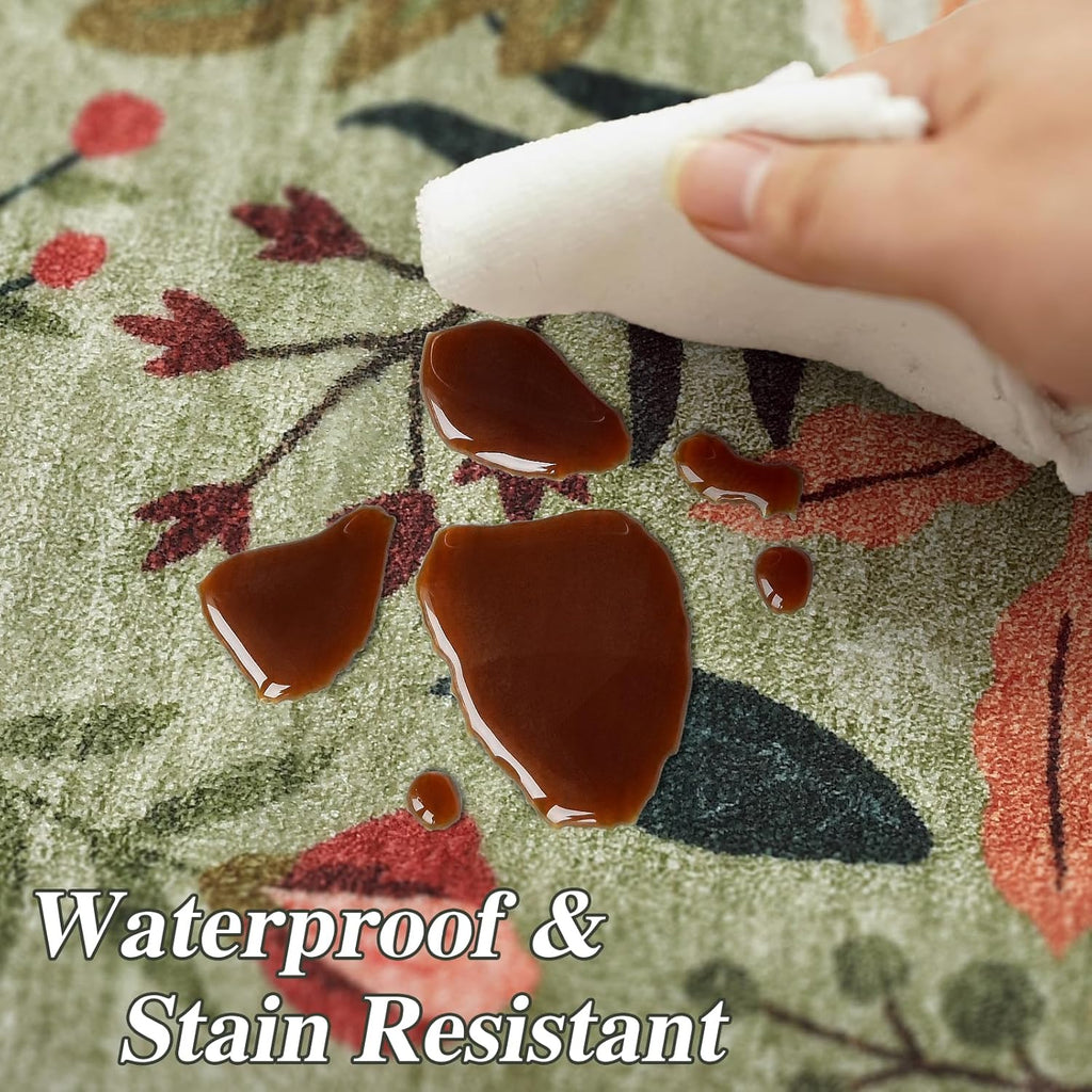 6ft Round Machine Washable Area Rug
