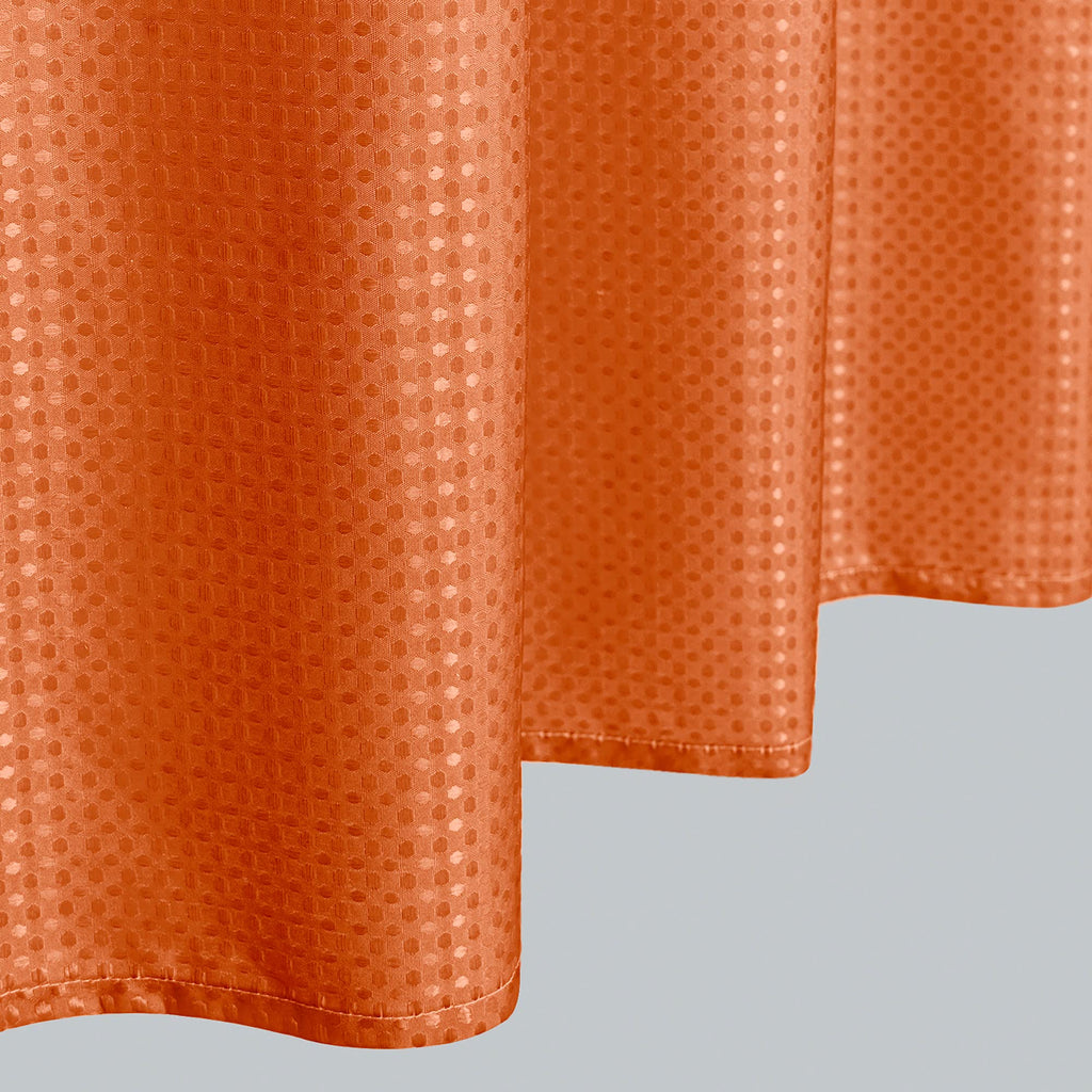 Orange Fall Shower Curtain, Retro Ombre Waffle Fabric Shower Curtain for Bath Decor, Orange and White 70 x 72