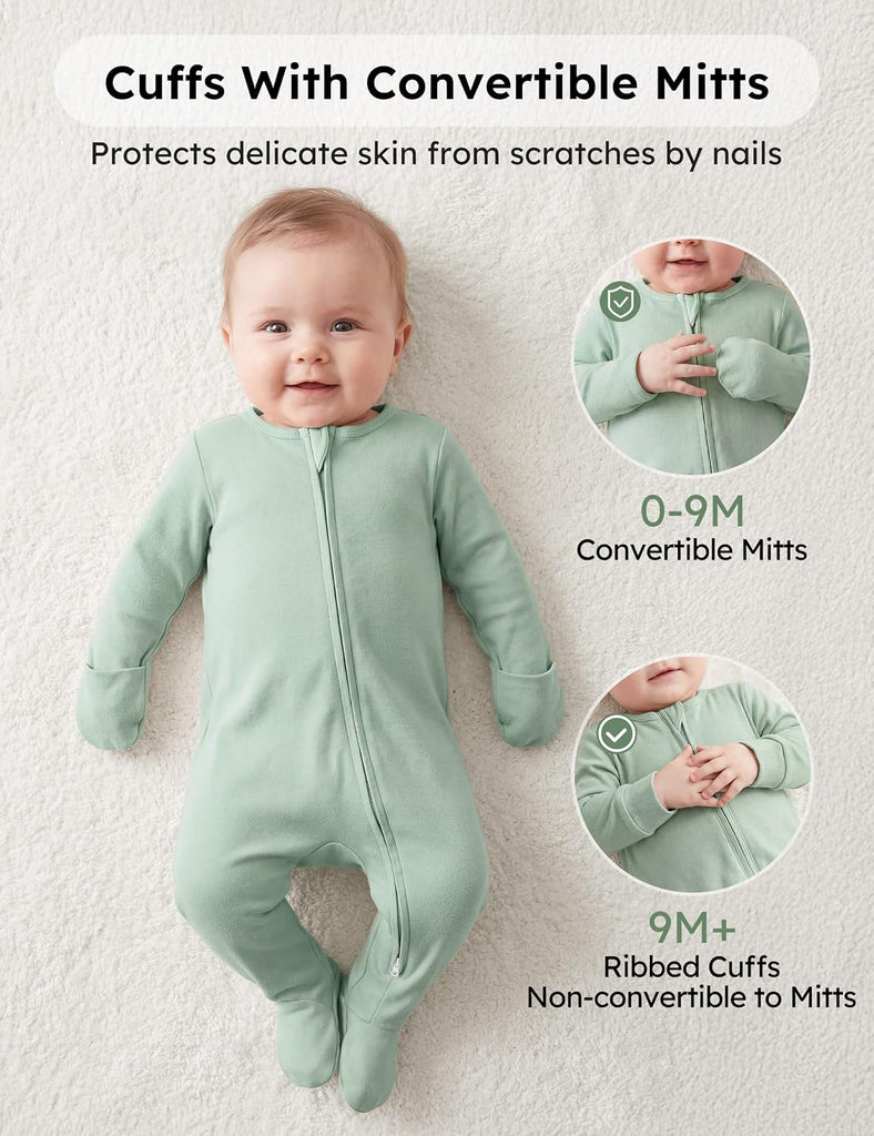 Baby Pajamas 100% Organic Cotton Sleepers Boy Girl Clothes