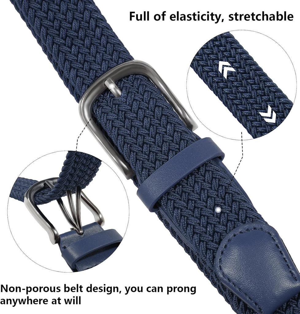 Boys Elastic Braided Belt - Stretch Golf Belt for Boys and Girls