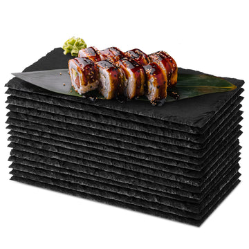 15 Pcs 8 x 4 Inch Black Slate Charcuterie Boards Bulk