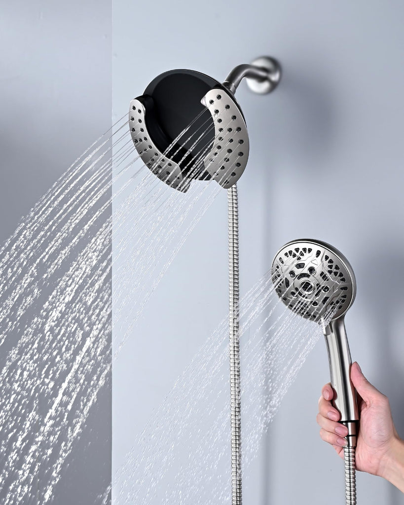 2 in 1 Shower Head with Handheld Combo High Pressure Nickel 1.8 GPM