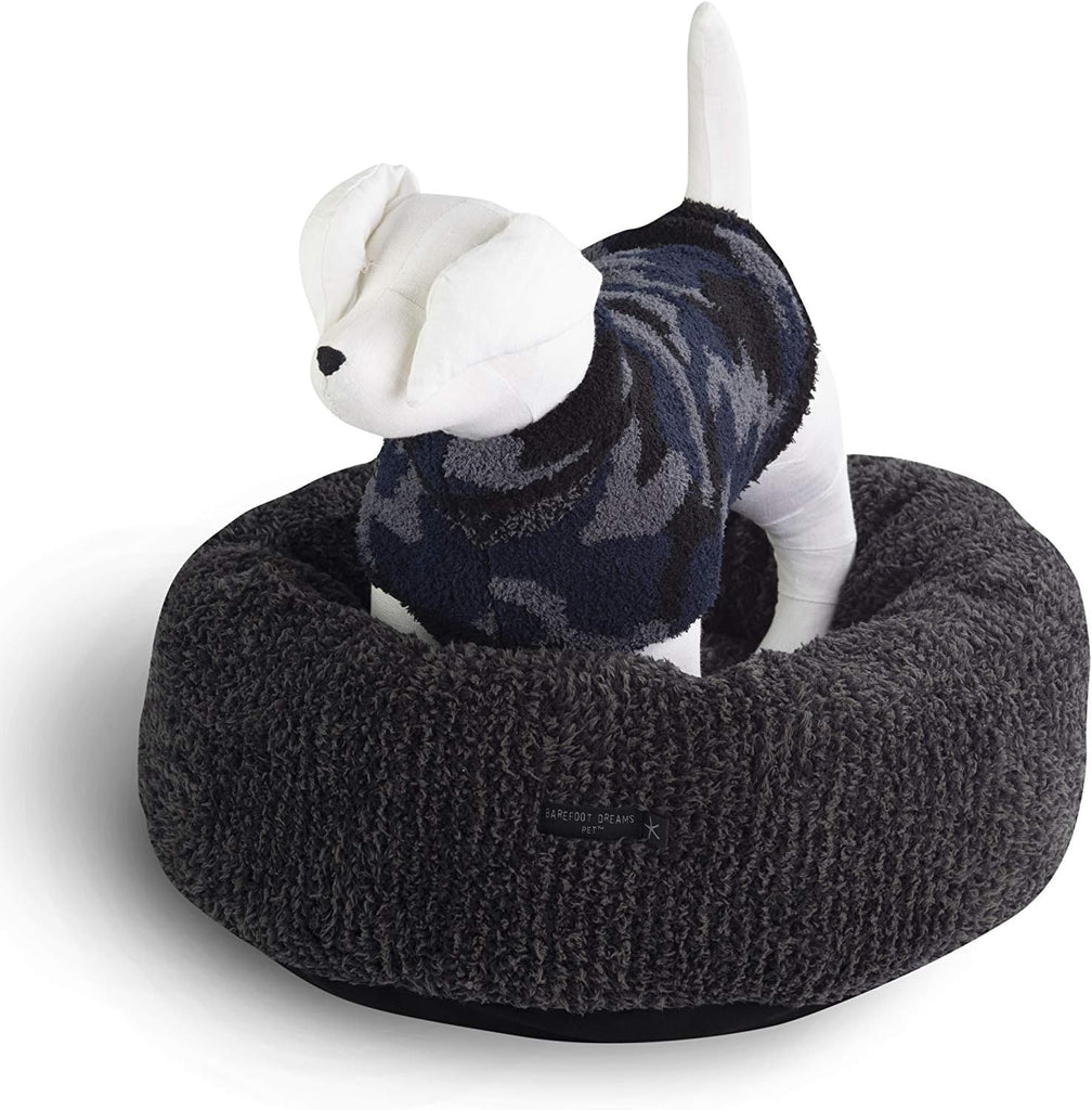 CozyChic Round Pet Bed, Carbon-Black, Large