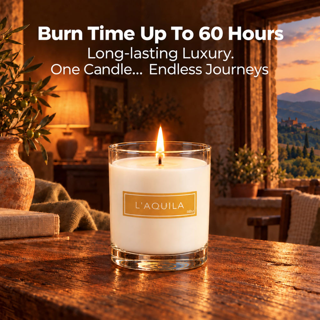 L'Aquila Fig and Bergamot Candle, Plant-Based Wax, 9oz