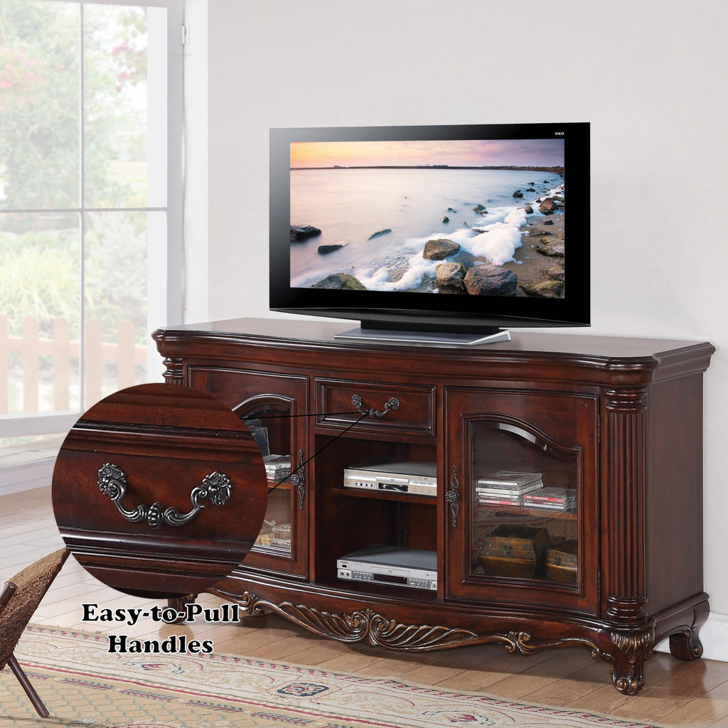 Remington TV Stand, Brown Cherry