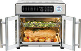 Extra Large French Door Air Fryer Toaster Oven Combo, 24 Cooking Functions and Digital Controls, 7 Accessories