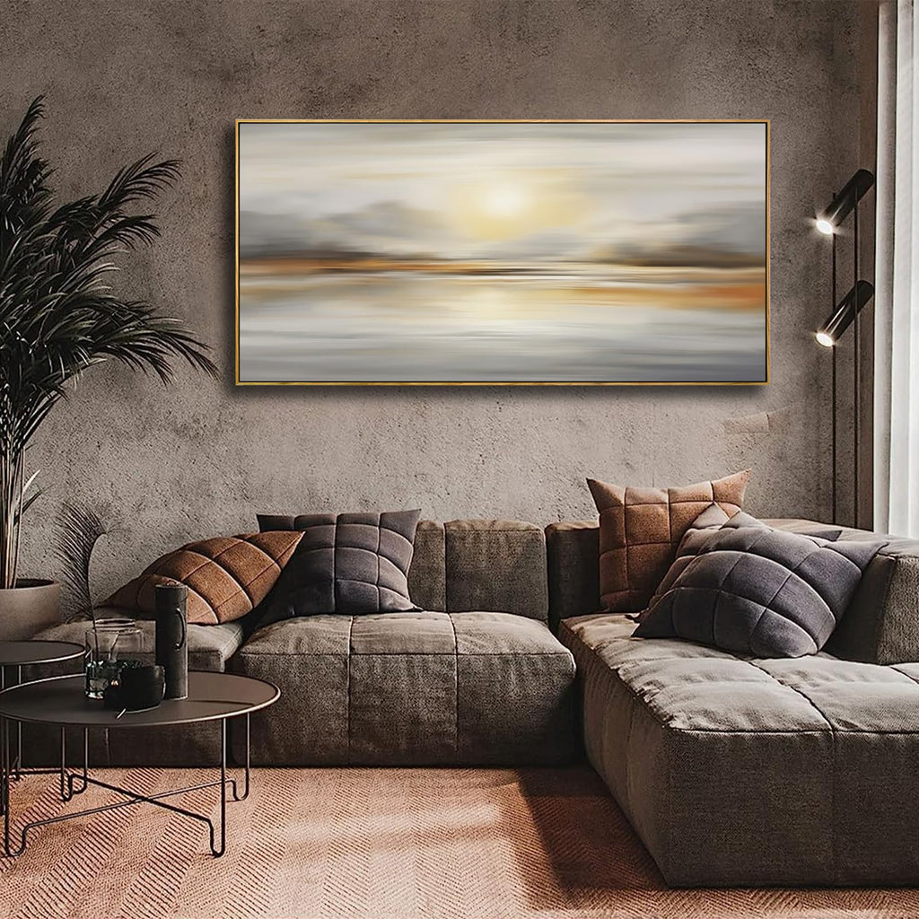 Framed Wall Art Abstract Seascape Canvas Printing Wall Decor Artwork Bedroom Dining Room Home Office Decor 24"x48"