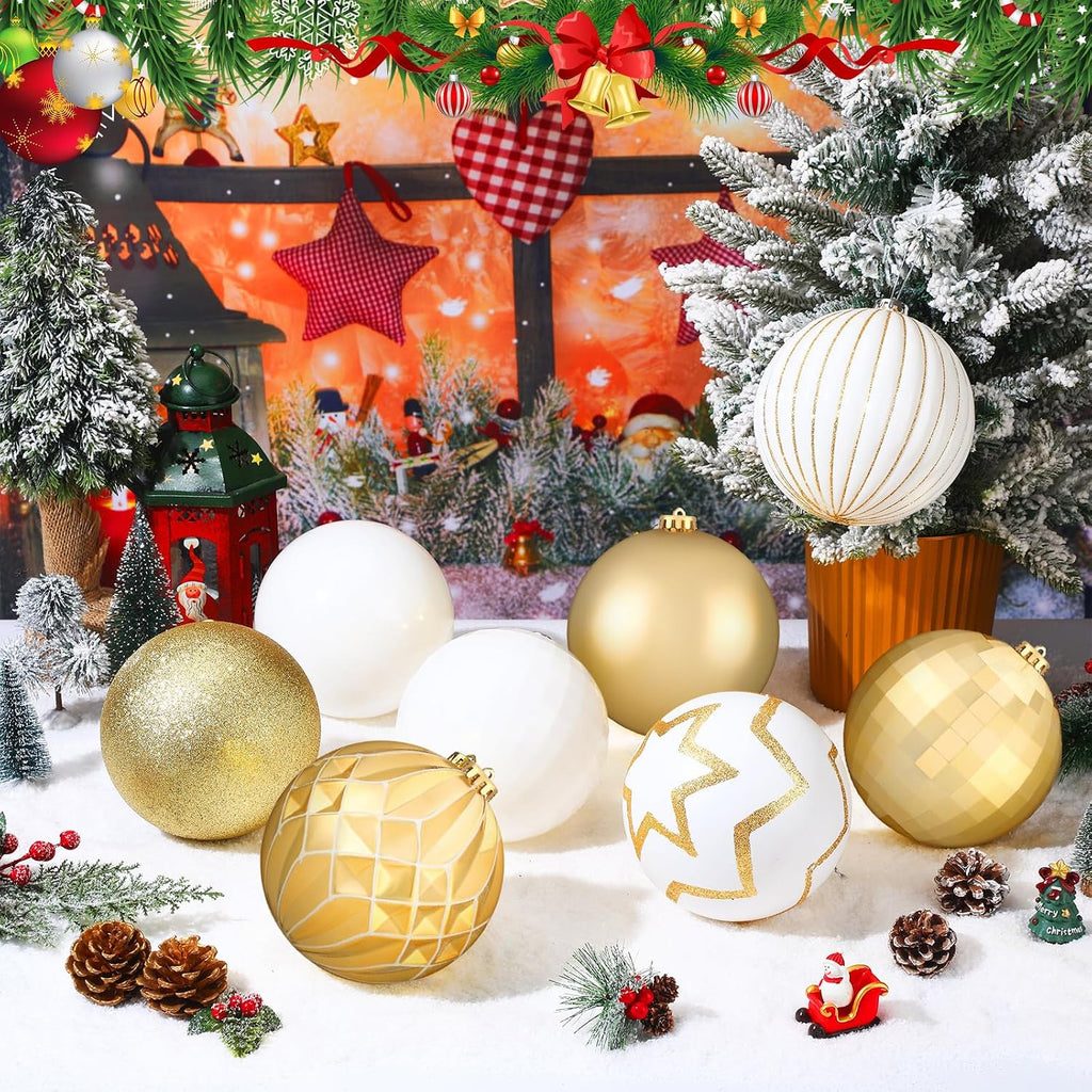 8 Pack Christmas Ball Ornaments 6 Inch Tree Decorations,Bright