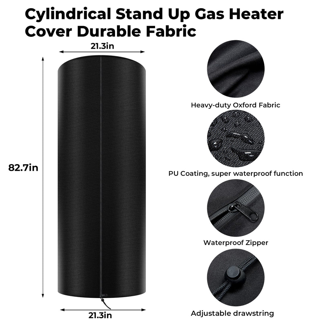 LPG Patio Heaters Cover, Cylinder Tower Patio Heater Covers, Heavy-duty and Weather-resistant Oxford Fabric