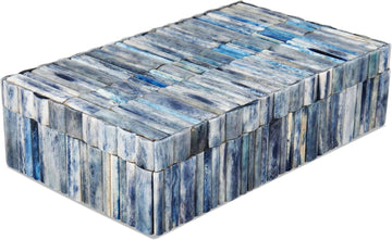 Decorative Storage Box 10x6 - Remote Organizer Box with Lid, Modern Decorative Keepsake Box, Boho Shelf Décor
