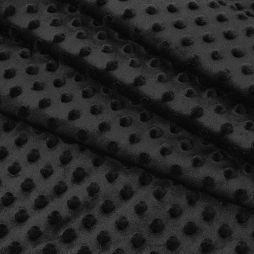 Black Minky Dot Fabric, by The Yard, 36"x59"