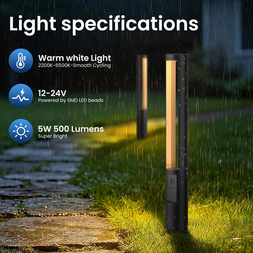 Low Voltage Landscape Lighting All-in-One Pathway Lights 5W 12-Pack