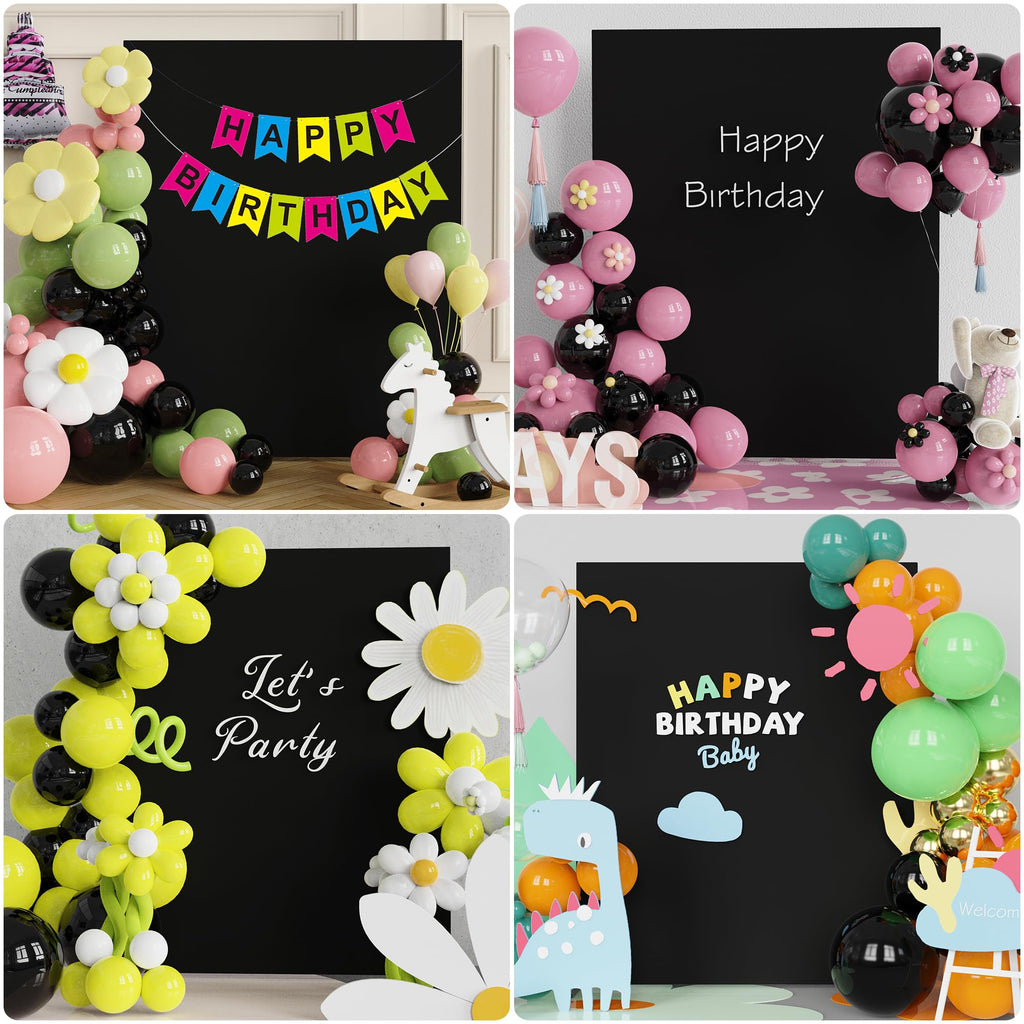 Square Backdrop Cover Black Square Wedding Arch Cover, 6.6x5.2FT