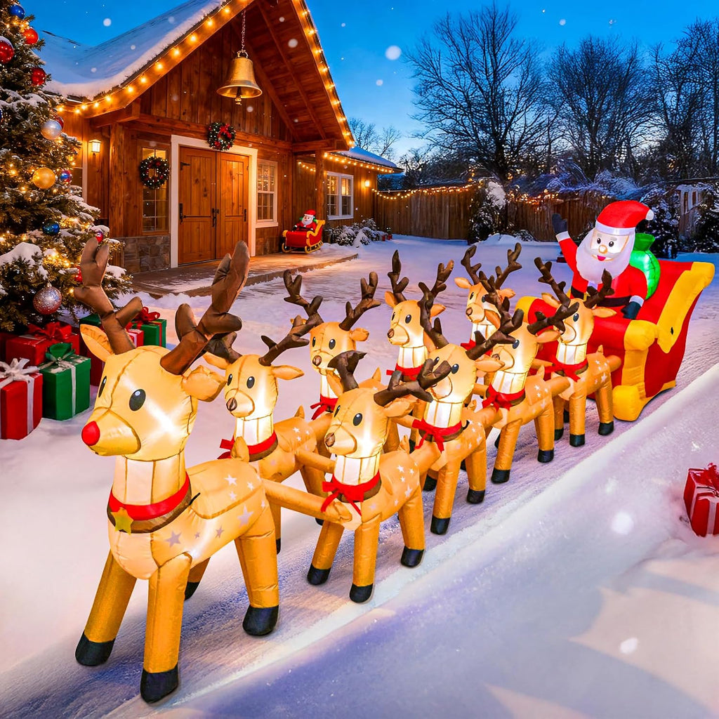 14 FT Christmas Inflatables Outdoor Decorations Giant Xmas Blow ups