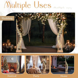 2 Pcs 12 Arm Wedding Candelabras Candle Holder 57.5 Inch Tall Cluster Centerpieces Floor Candelabra Standing with