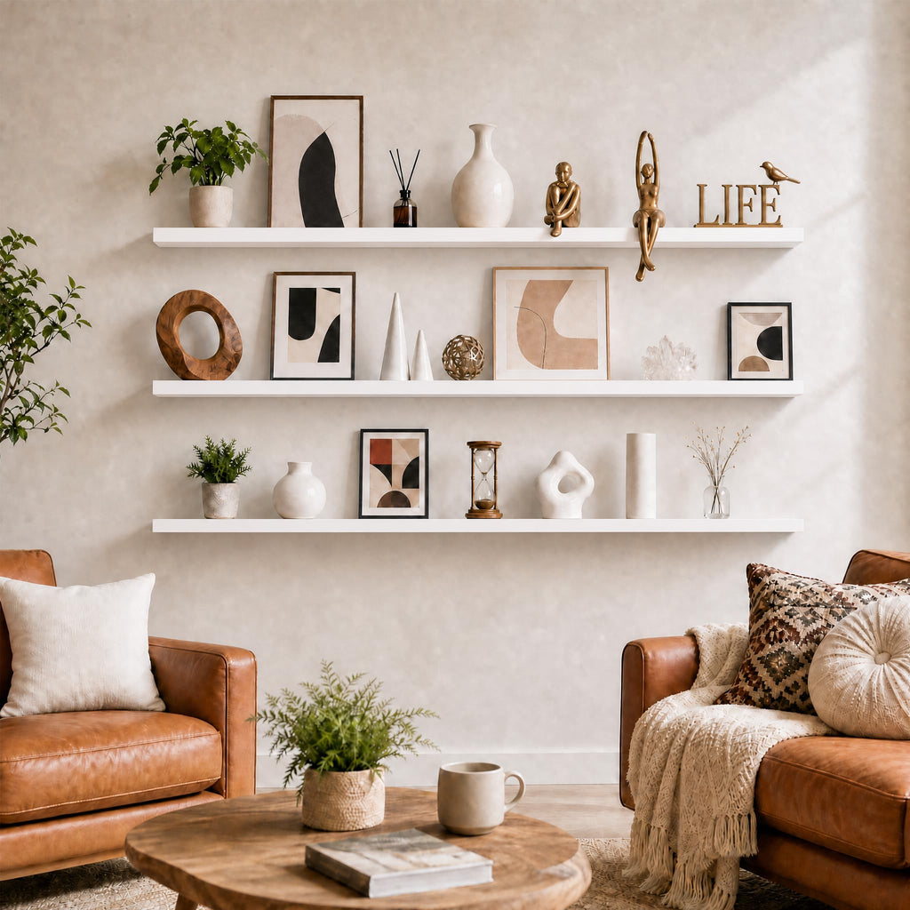 Floating Shelves for Room Decor, 3 Pack Long Shelf on Wall, 36in