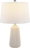 Sawyer Modern Ivory Ceramic 24-inch Bedroom Living Room Home Office Desk Nightstand Table Lamp (LED Bulb Included)
